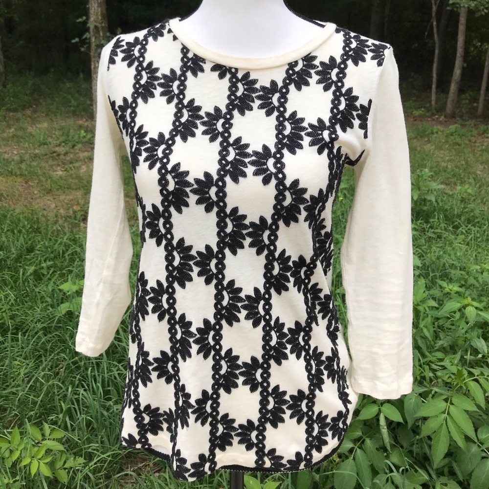 J. Crew Embroidered Blouse